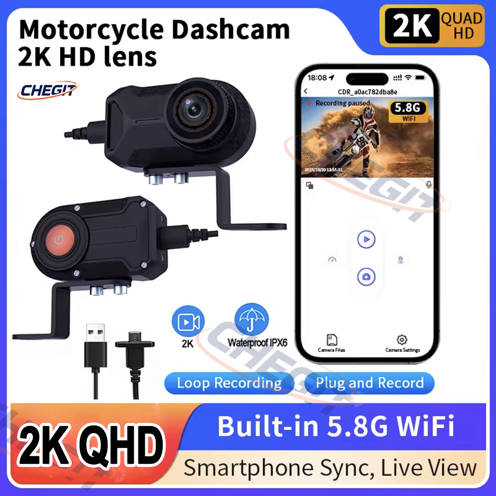 Caméra DVR Moto 2K HD WiFi Éta - Photographic Memory avis et prix