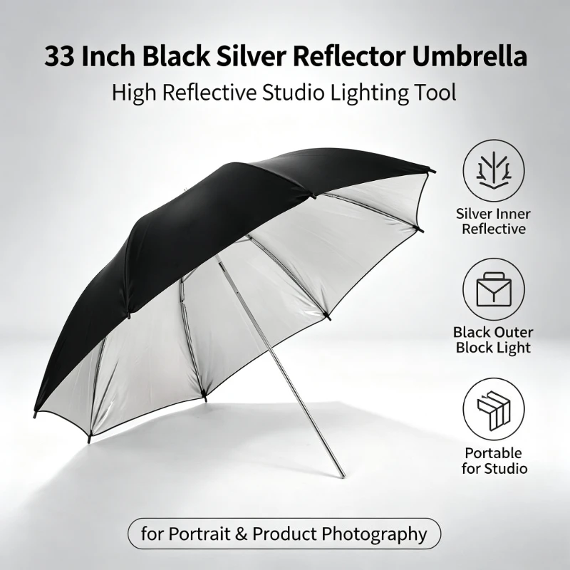 Parapluie Réflecteur Noir Dura - Photography Umbrella avis et prix